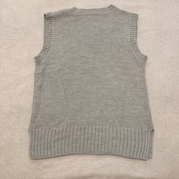 Women's Sleeveless Sweater Vest V Neck Knitted Pullover - Picture 2 of 2